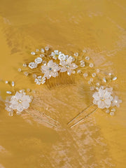 Strass/Perlen Haarkämme Haarschmuck 3 Pcs