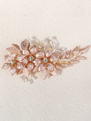 Handgemalte Dünne Blumenblatt Metall Haarnadel