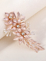 Handgemalte Dünne Blumenblatt Metall Haarnadel