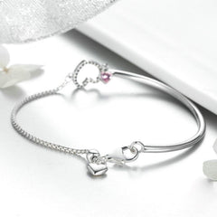 Herz-Charm-Armband aus Sterlingsilber