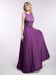 Spitzen Mieder Chiffon Rock Lang Kleid Traube
