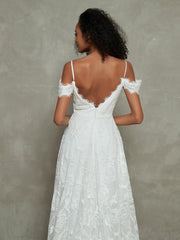 Prinzessin Kapelle-Schleppe Spitze Boho Brautkleider Elfenbein