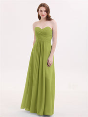 Trägerloser Ausschnitt Chiffon Kleid mit Herz-Ausschnitt Klee
