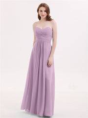 Trägerloser Ausschnitt Chiffon Kleid mit Herz-Ausschnitt Blauregen