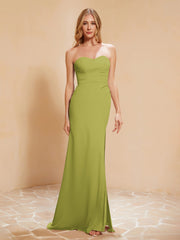 Herzform Etui Chiffon Kleid Mit Schlitz Klee