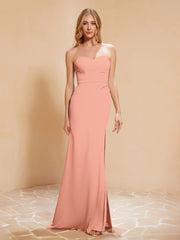 Herzform Etui Chiffon Kleid Mit Schlitz Papaya