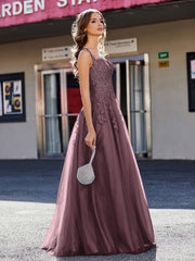 Korsett Oberteil A-Linie Tüll Kleid Cabernet