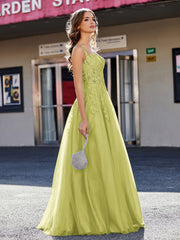 Korsett Oberteil A-Linie Tüll Kleid Klee