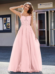 Korsett Oberteil A-Linie Tüll Kleid Staubige Rosa