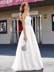 Korsett Oberteil A-Linie Tüll Kleid Elfenbein