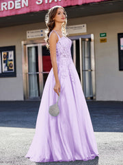 Korsett Oberteil A-Linie Tüll Kleid Lila