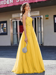 Korsett Oberteil A-Linie Tüll Kleid Ringelblume
