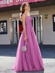 Korsett Oberteil A-Linie Tüll Kleid Orchidee