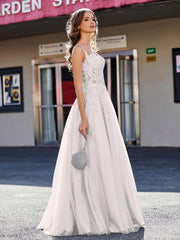 Korsett Oberteil A-Linie Tüll Kleid Silber