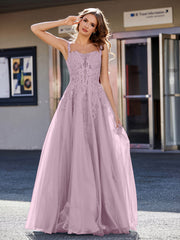 Korsett Oberteil A-Linie Tüll Kleid Vintage Mauve