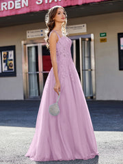 Korsett Oberteil A-Linie Tüll Kleid Blauregen