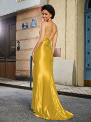 Plissee Oberteil Eingebaut Meerjungfrau Kleid Ringelblume