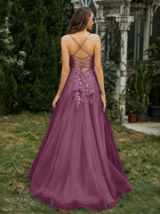 Herzform Applique Oberteil Sweep-Zug Kleid Maulbeere