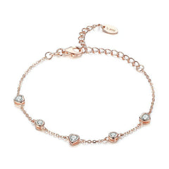 Rosévergoldete Charm-Armbänder als Geschenk für Brautjungfern