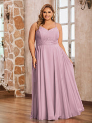 Spaghetti Träger Spitze Kleid mit Korsett Rücken Vintage Mauve