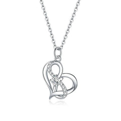 Silberne Infinity-Herz-Halsketten als Geburtstagsgeschenke