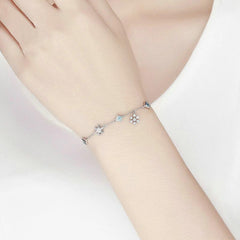 Schneeblumen Bolo Armband Brautjungfern Geschenk