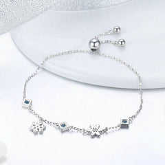 Schneeblumen Bolo Armband Brautjungfern Geschenk