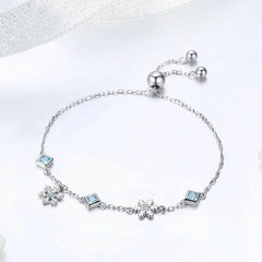 Schneeblumen Bolo Armband Brautjungfern Geschenk