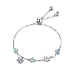 Schneeblumen Bolo Armband Brautjungfern Geschenk
