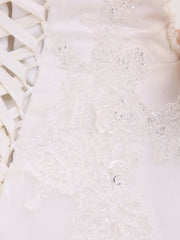 Trägerloser Herz-Ausschnitt Brautkleid Champagner