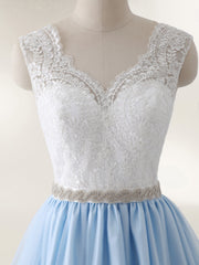 Spitze Mieder Tüll Rock Brautkleid mit Schärpen Elfenbein